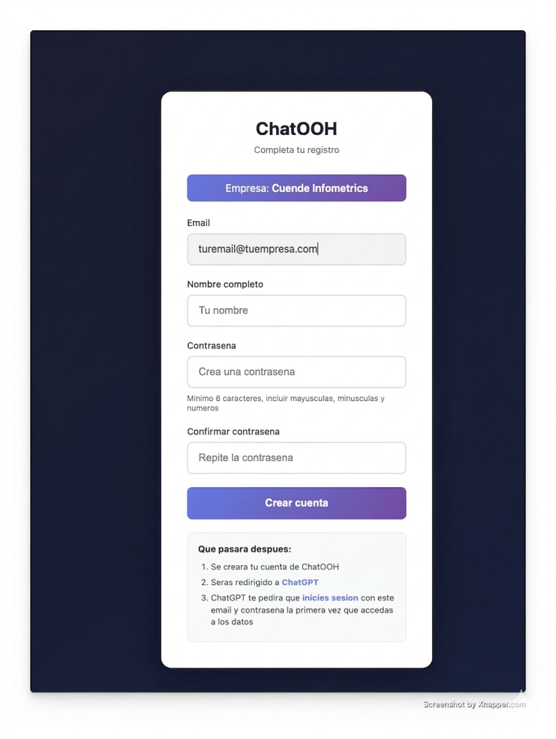 Paso 1 - Completa tu registro
